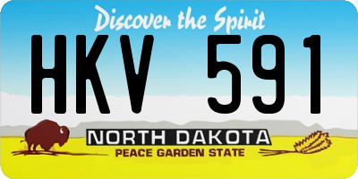 ND license plate HKV591