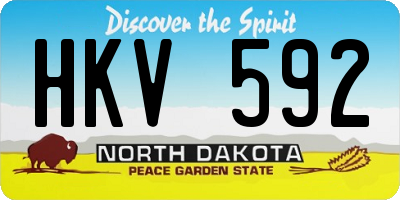 ND license plate HKV592
