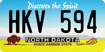 ND license plate HKV594