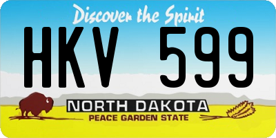 ND license plate HKV599