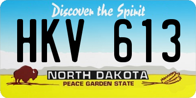 ND license plate HKV613