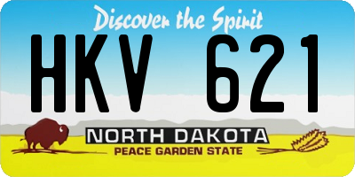 ND license plate HKV621