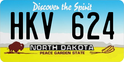 ND license plate HKV624