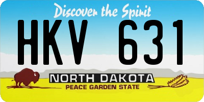 ND license plate HKV631