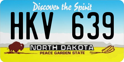 ND license plate HKV639