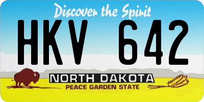 ND license plate HKV642