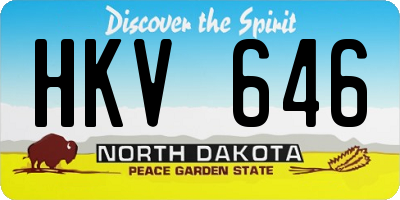 ND license plate HKV646
