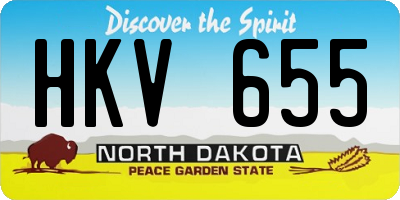 ND license plate HKV655