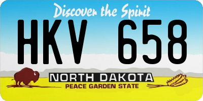 ND license plate HKV658