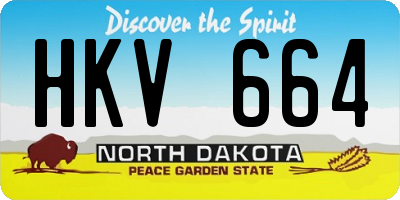 ND license plate HKV664