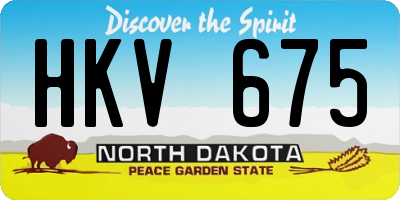 ND license plate HKV675