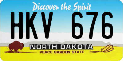 ND license plate HKV676