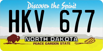 ND license plate HKV677