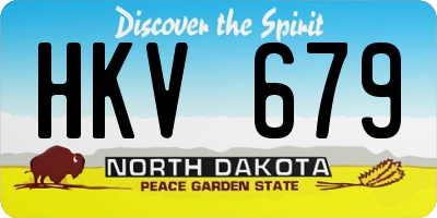 ND license plate HKV679