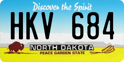 ND license plate HKV684