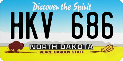 ND license plate HKV686