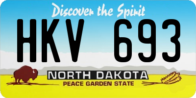 ND license plate HKV693