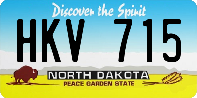 ND license plate HKV715
