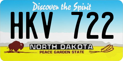 ND license plate HKV722