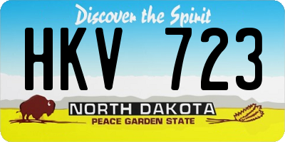 ND license plate HKV723