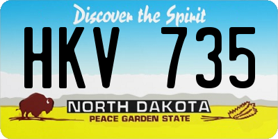 ND license plate HKV735