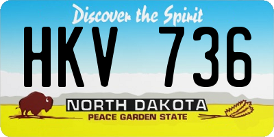 ND license plate HKV736