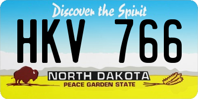 ND license plate HKV766