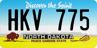 ND license plate HKV775