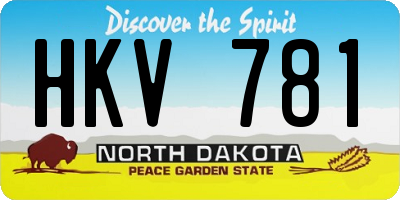 ND license plate HKV781