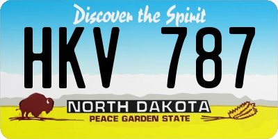 ND license plate HKV787