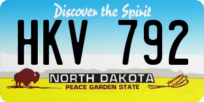 ND license plate HKV792