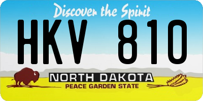 ND license plate HKV810
