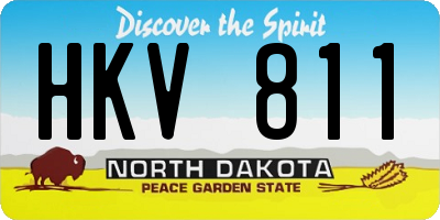 ND license plate HKV811