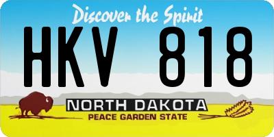ND license plate HKV818