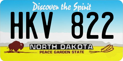 ND license plate HKV822