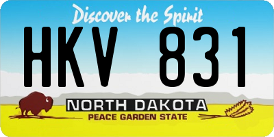 ND license plate HKV831