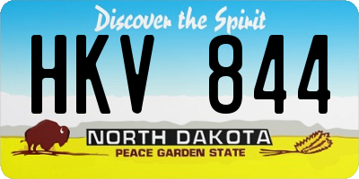 ND license plate HKV844