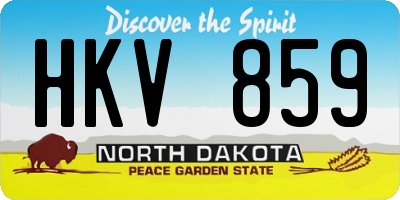 ND license plate HKV859
