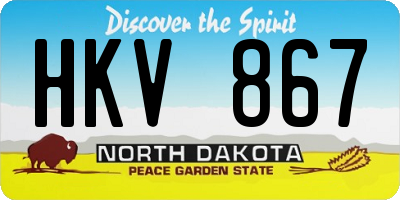 ND license plate HKV867