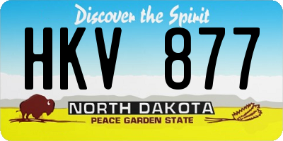 ND license plate HKV877