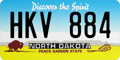 ND license plate HKV884