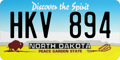 ND license plate HKV894