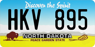 ND license plate HKV895