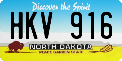 ND license plate HKV916