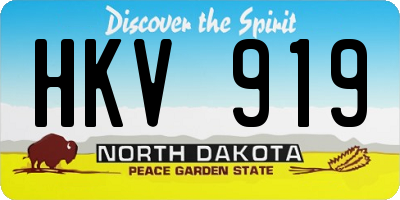 ND license plate HKV919