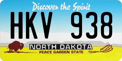ND license plate HKV938