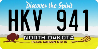 ND license plate HKV941