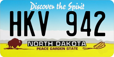 ND license plate HKV942