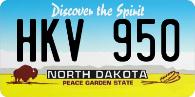 ND license plate HKV950