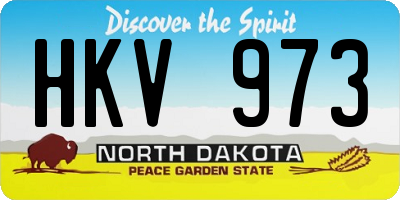 ND license plate HKV973